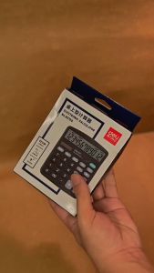 Deli 837ES Portable Desktop Electronic Calculator 12-Digit Large LCD Display Scientific Calculator