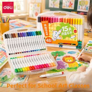 deli | Washable Non-Toxic Watercolor Pen 48 Colors