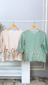 Áo Thiết Kế Trung Niên Nữ chất liệu thoáng mát thấm mô hôi cực tốt AN4Y0326 Thời trang Thiều Hoa