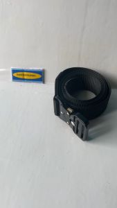 GESPER SABUK TACTICAL TAKTIS SISTEM JEPIT MODE BLACK HITAM KLIP SEMI BAHAN KANVAS KUAT ANTI PUTUS 120 CM