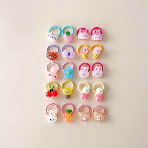 Em Bé Bé Gái Hoạt Hình Dây Buộc Tóc Kích Thước Nhỏ Bền Không Hư Hại Dễ Thương Dây Buộc Tóc Phong Cách Cho Trẻ Em Phụ Kiện Tóc Cho Bé Tập Đi