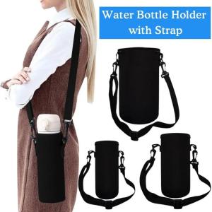Quivlox 420ml-1500ml Portable Water Bottle Carrier Insulated Cup Cover Bag Holder Pouch with Strap Sports Bottle Covers