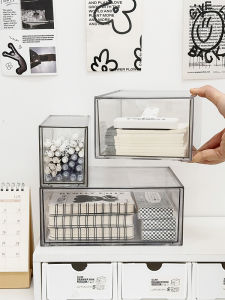 Desktop Storage Box Multi-Functional Organize the Shelves Multi-Layer Compartment Drawer Office Stationery Student Bookshelf