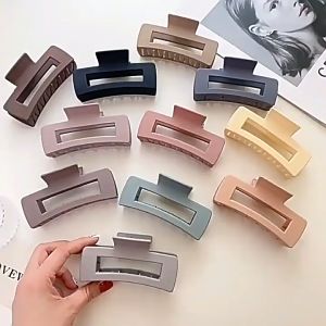 JH Jedai korea doff 85cm premium jepit rambut salon persegi kotak bolong warna matte