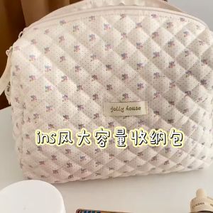 Cute Gentle Lrge-capacity Portable Quilted Storage Bag Cosmetic Bag Inner Bag