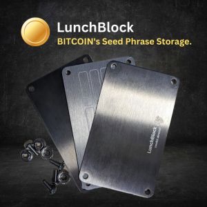LunchBlock Bitcoin Seed Phrase Storage 12/24 words - แผ่นจดบิทคอยน์ Seed Cryptosteel รองรับทั้ง 12 และ 24 คำ แผ่นจด Seed Phrase ผลิตจากวัสดุแสตนเลส 3