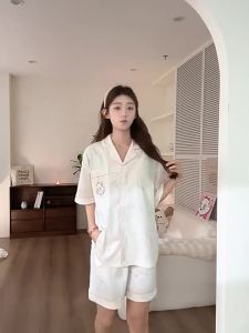 GONGDIE | Cool Feeling Womens Short Sleeve Pajamas