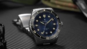 CADISEN Nam Cao Cấp Màu Xanh Sapphire Cơ Tự Động Chống Thấm Nước Vòng Gốm Nhật Bản MIYOTA 8215 Phong Trào Thép Không Gỉ