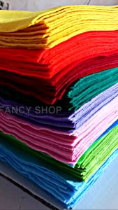 KAIN FLANNEL ISI 10 LEMBAR UKURAN 23X24 CM FLANEL WARNA WARNI TERMURAH