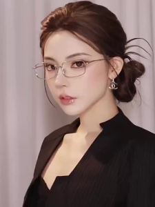 YINFAN | Small Silver Rimmed Prescription Eyeglasses Frame