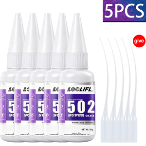 LOOLIFL | 1/2/3/5/7pcs LOOLIFL 502 Super Glue Quick Dry Instant Strong Bond Adhesive For Home Office Industrial Repair Materials Tool 20G