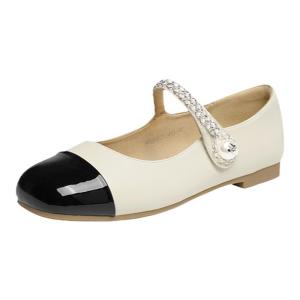 Reddragonfly | Mary Jane French Style White Flats