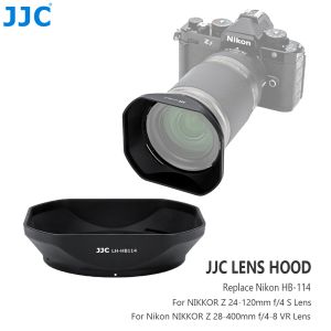 JJC Reversible Lens Hood Shade for Nikon NIKKOR Z 28-400mm f/4-8 VR Lens / NIKKOR Z 24-120mm f/4 S Lens Replace HB-114Compatible with 77mm Filter/Lens CoverNo Vignetting Design