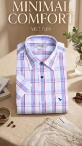 Áo sơ mi tay ngắn Viettien (M-XL)