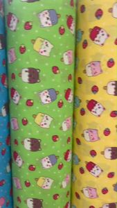 ผ้าเมตร ผ้าคอตต้อนทีซี ผ้าTC ผ้าคอตต้อนลายการ์ตูน หน้ากว้าง 45 นิ้ว