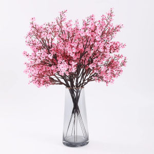 Pink Artificial Flowers Bouquet Sakura Fake Flower for Home Decor DIY Garden Wedding Decoration Table Vases Faux Branch Ornament
