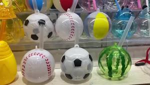 Soccer Theme Water Bottle with Straw 500ml Leakproof Sealed Food Grade for Gym Camping Hiking Outdoor Activities