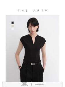 Breathable Irregular Flutter Sleeve V-Neck T-Shirt
