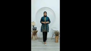 Tunik Batik Kekinian 2023: Baju Kantor Wanita Model Terbaru Resleting Depan Ukuran Jumbo LD 120 130