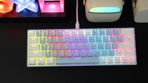 KOA 63-key mechanical keyboard red axis supports wired Bluetooth 2.4G ABS two-color injection molding two-color matching 11 kinds of mixed light 25 keys without flipping compatible with PCs and laptops