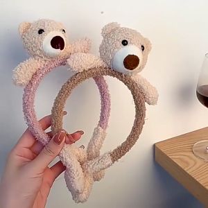 F4 Bando Bulu Boneka Beruang & Bandana Bulu Korea Impor