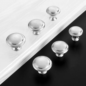 ZEO Stainless Steel Single Hole Kitchen Cabinet Handles Wardrobe Door Handles Drawer Knobs 2pcs/set