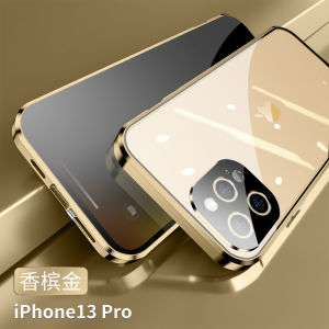 Schecada Privacy Screen Protector Phone Case for Apple 13 pro Max Double Sided Glass Full Cover Anti Fall Luxury Style Hard Shell