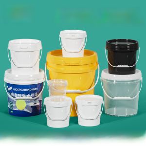 Food Grade Plastic Bucket Small Water Bucket Packaging Bucket Sealed Bucket Industrial Transparent 1/2/5/10L 20/35 Liter Bucket