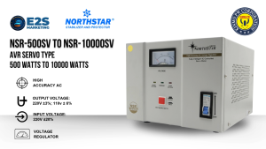 Northstar AVR Servo Motor Type 3000Watts to 5000Watts Automatic Voltage Regulator NSR-3000SV to NSR-5000SV Power Supply (Analog Display)
