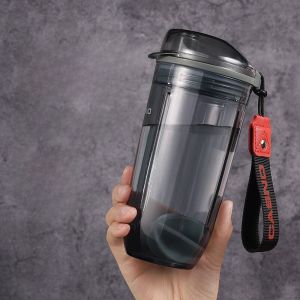 Fitness Shaker Cup Portable Protein Powder Mixing Milkshake Cup Sport Water Cup Coffee Brewing Mens Style Plastic Cups