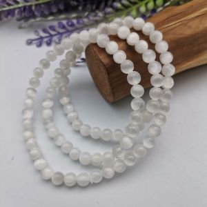 高品透石膏3圈手串 4mm Selenite 3 Rounds Bracelet