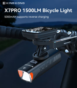 KING KONG X7pro LED Bicycle Light cut-off line USB Rechargeable Front Bike Light with Mounting Bracket 5000 Lithium Battery