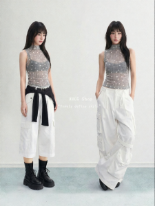 ARCG | Dotted Gray Sleeveless Halter Crop Top