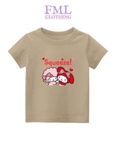 Kaos Anak-Anak Gambar Melody Hug Friend (usia 2-10 Tahun) Katun PE