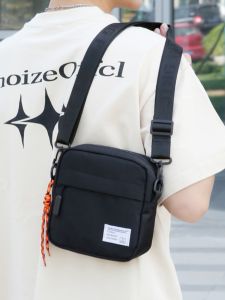 Hunterwolf Mens Bag Shoulder Bag Casual Crossbody Bag Small Backpack Fashion Trendy Mobile Phone Bag Mini Youth