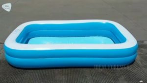 Inflatable Swimming Pool Thickened Children Home Use 10/7/6Ft 180cm/210cm/305cm/201cm Large 3 Layer Rectangle Pool for Kids Baby Adult Outdoor Indoor Family Lounge Summer Toys Bathing Tub FREE Electric Air Pump