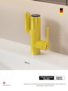 DXD | Extendable Hot and Cold Multifunction Cactus Good Luck Cat Design Basin Faucet