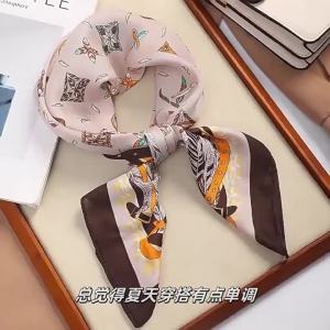 Floral Decorative Neck Protection Summer Scarf