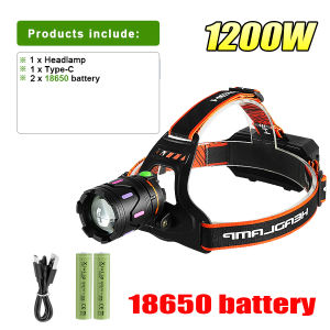 960000000LM Ultra Powerful LED Headlamp Super Bright Long Range 8900m Headlight Rechargeable Head Torch Fishing Head Flashlight