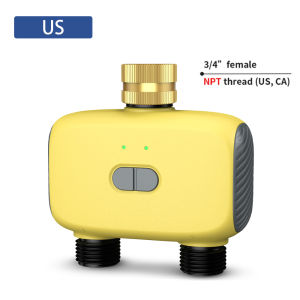 Tuya WiFi Water Timer Smart 2 Outlets Irrigation Watering Syatem Automatic Irrigation Controller Timed Sprinkler for Garden Lawn