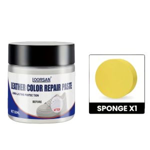 KJM White Leather Repair Cream – Quick Fix Scratches Tears on Shoes Bags Sofa Long-Lasting Color Restorer Recolor Coating