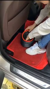 Foldable Car Trash Can Telescopic Bucket Folding Car Storage Bucket Bin Waste Handy Space Saver P2438