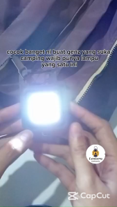 Lampu COB Magnet LED Terang Carabiner Gantungan Kunci Senter Camping Emergency Light Charge USB