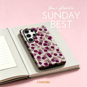 Potdemiel | Plum Berry Sprigs For Samsung Galaxy S26 Ultra A56 Exquisitely Pattern Double Protective Phone Cover Cases CaseChic