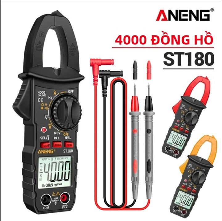 Máy Đo Kẹp Điện Tử ANENG ST180 4000 Đếm, Đo Dòng Điện Xoay Chiều, Điện ...