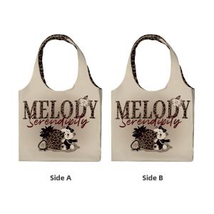 AOSONG | Fashionable Retro Strawberry Leopard Print Canvas Bag