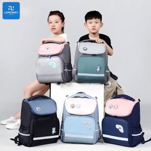 LORDWEY Korean Style Kids Cartoon Backpacks Children School Bags for Girls Boys Orthopedic Schoolbag Primary Grade 1-3 Mochila Escolar