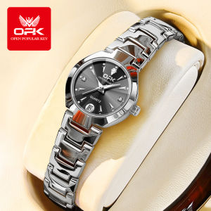 OPK นาฬิกา ผู้หญิง กัน น้ำ ของแท้ ใหม่ 2025 สายสแตนเลส แฟชั่น พระคุณ เรียบง่าย กันกระแทก ปฏิทิน ส่องสว่าง นาฬิกาควอตซ์ ประกัน 1 ปี