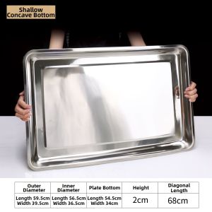 Commercial Flat Rectangular Steaming Tray 60*40cm
