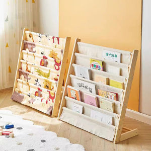 [COD] Kids Bookshelf Solid Wood Childrens Bookshelf  Kids Bookcase Floor Bookshelf 6-layer Simple Book Floor Organizer Bookshelf Storage Bookshelf